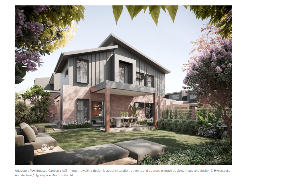 Adaptable Townhouses in Canberra by Hyperspace Architecture