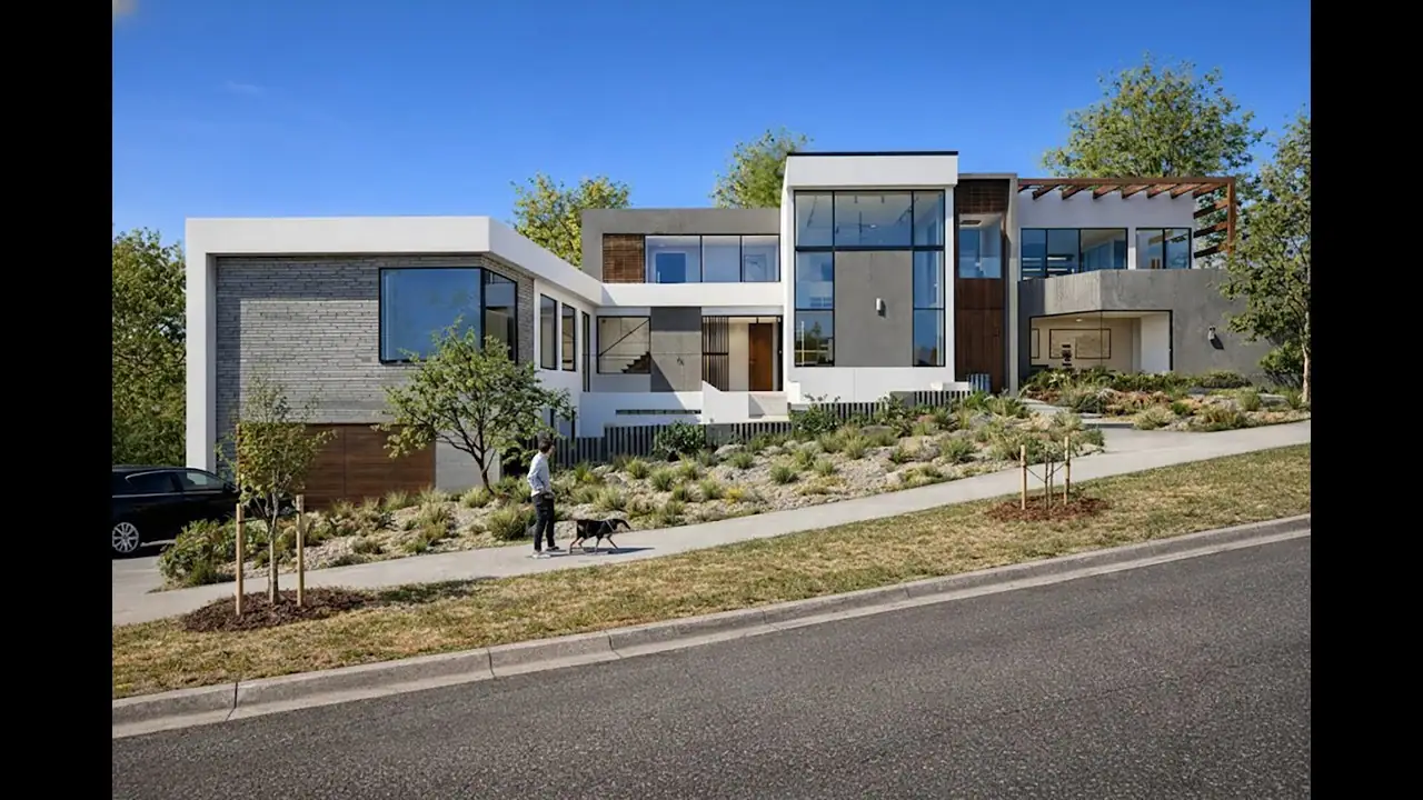 Hilltop House Street View by Hyperspace Architecture