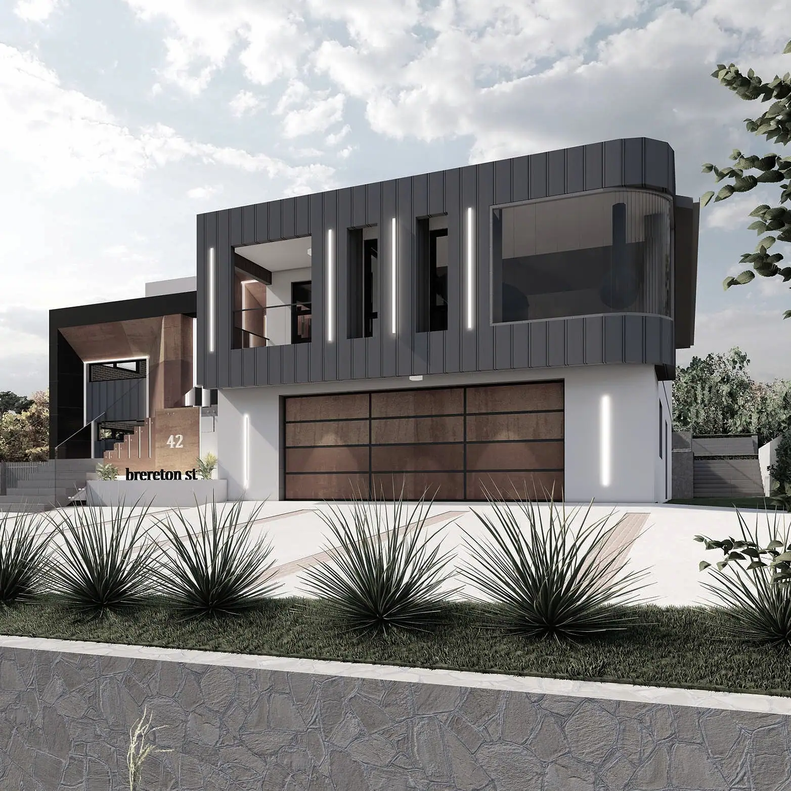 Curve Glass House by Hyperspace Architecture